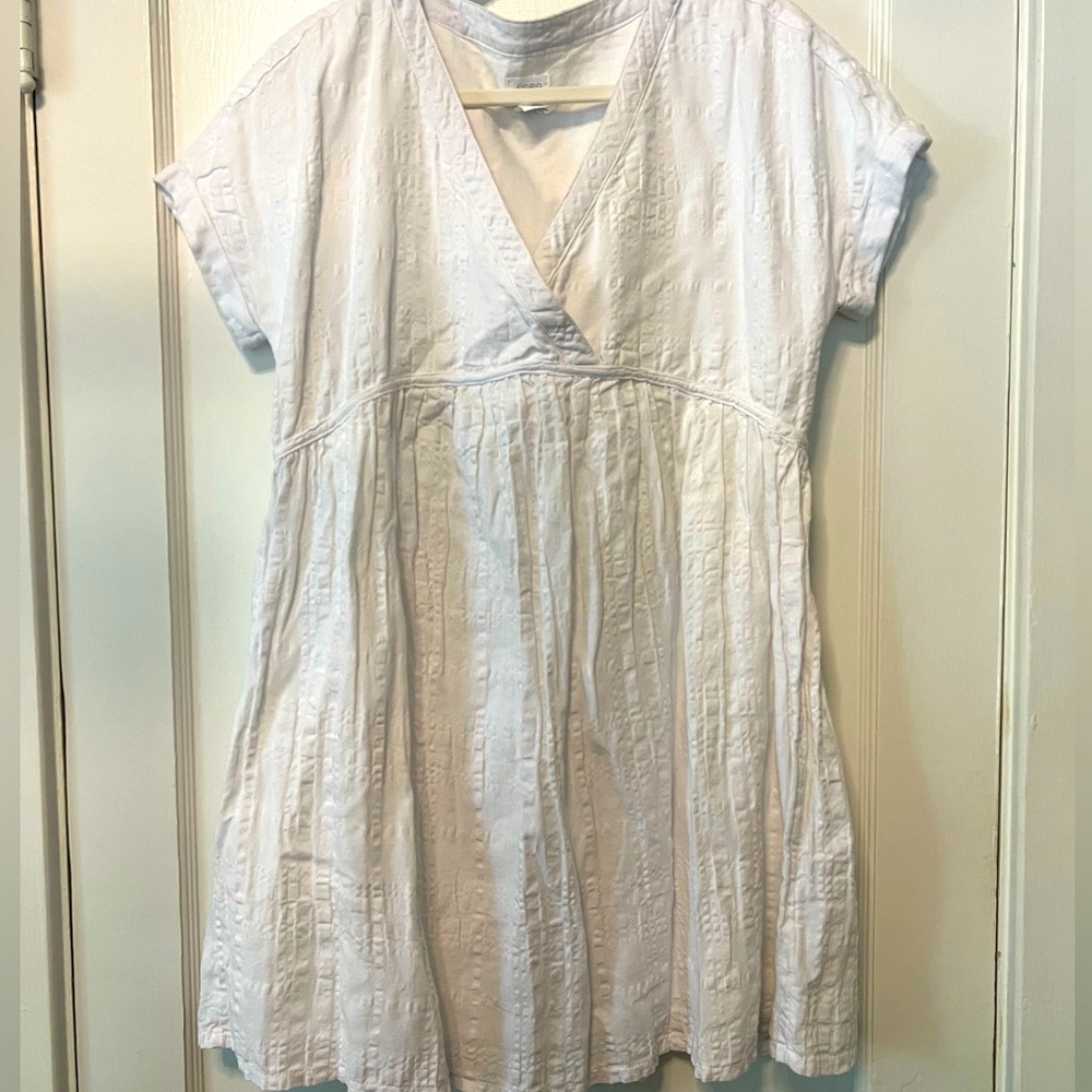 Sigrid Olsen White Flowy Summer Mini Dress